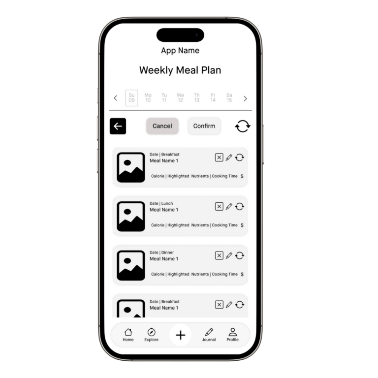 meal result pending wireframe